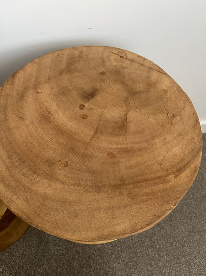 Beautiful Pair of Wooden Side Tables/ Stools