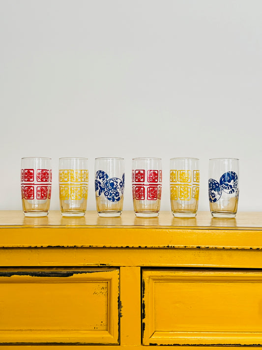 Set of 6 Vintage Glasses