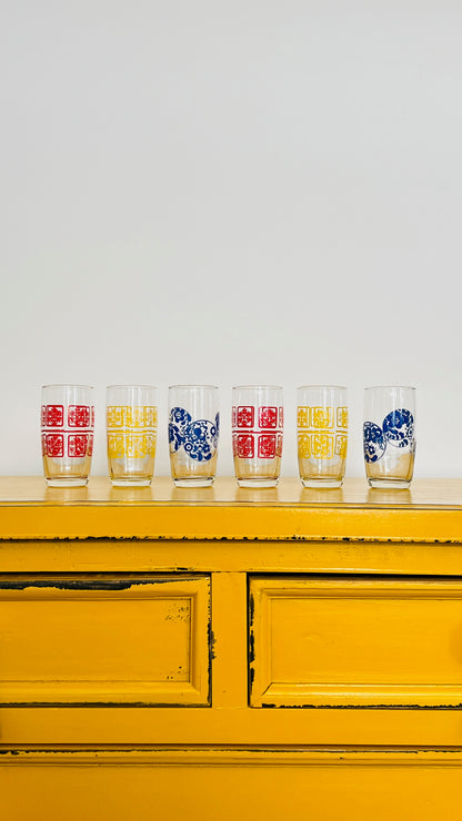 Set of 6 Vintage Glasses