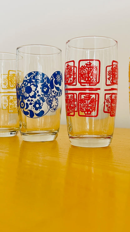Set of 6 Vintage Glasses
