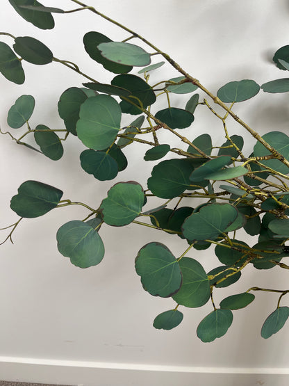 Striking Mosaic Vase with Faux Eucalptus Branches