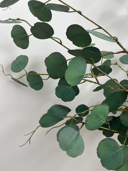 Striking Mosaic Vase with Faux Eucalptus Branches