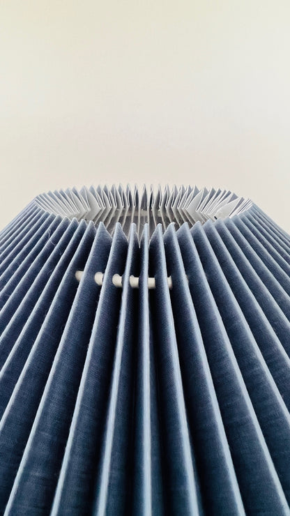 Ceramic Lamps with Pleated Paper Shades