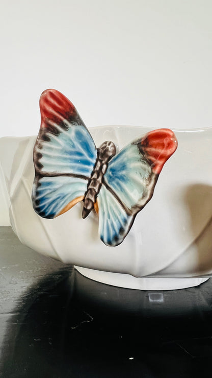 Beautiful Bordallo Pinheiro Cloudy Butterflies - Salad Bowl 4l