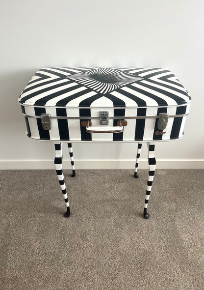 Retro Hand Painted Suitcase Table