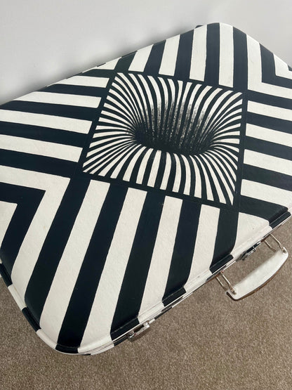 Retro Hand Painted Suitcase Table