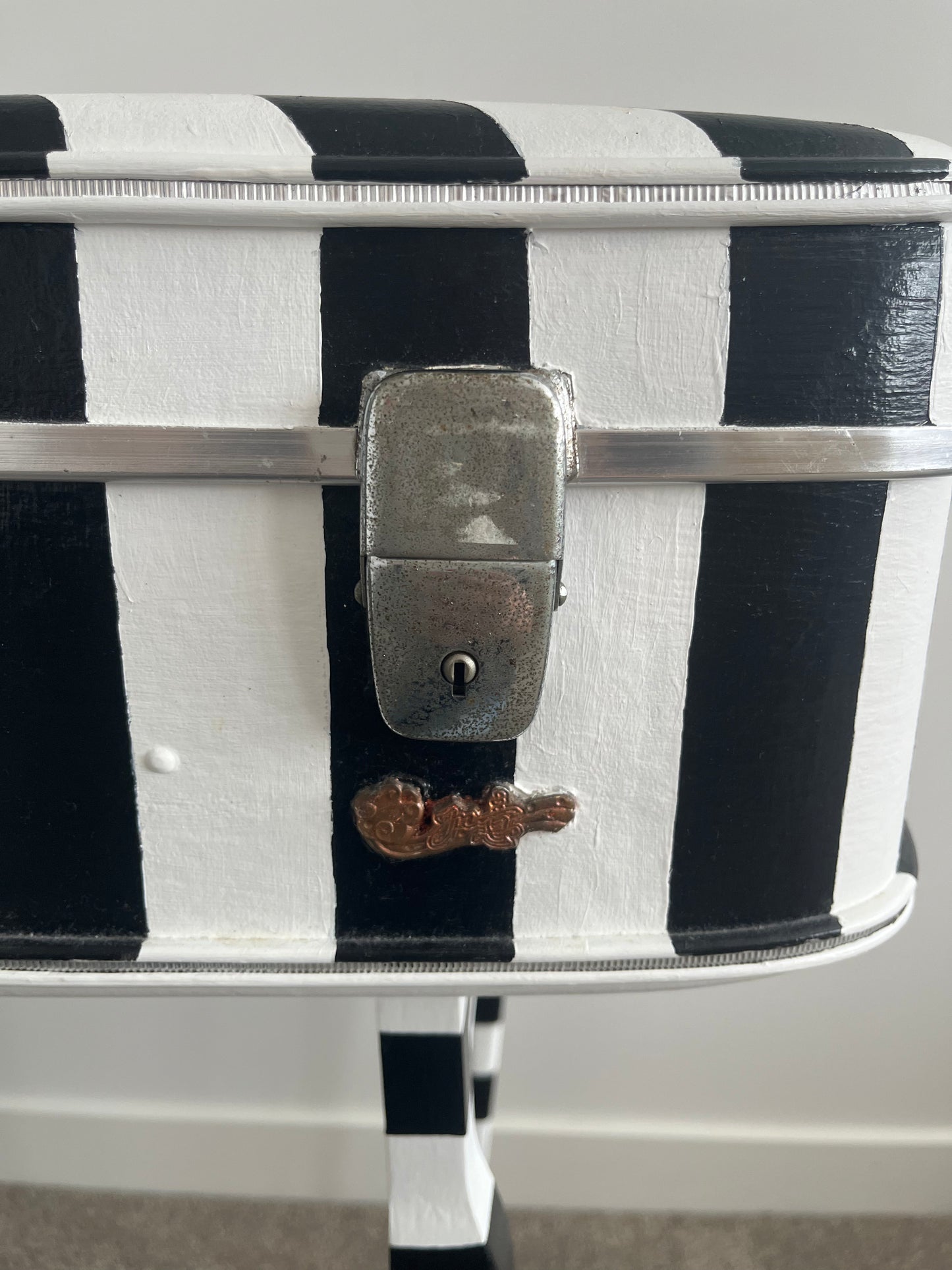 Retro Hand Painted Suitcase Table