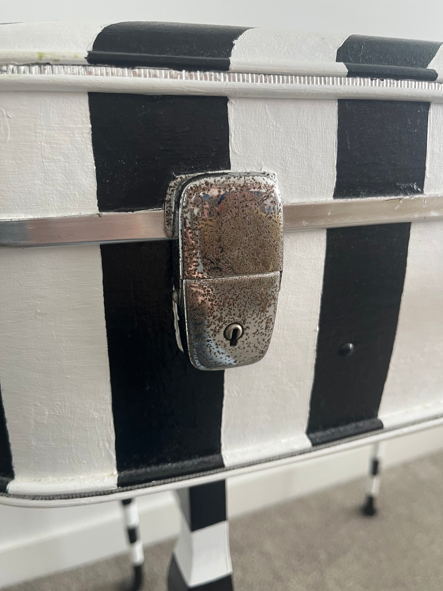 Retro Hand Painted Suitcase Table