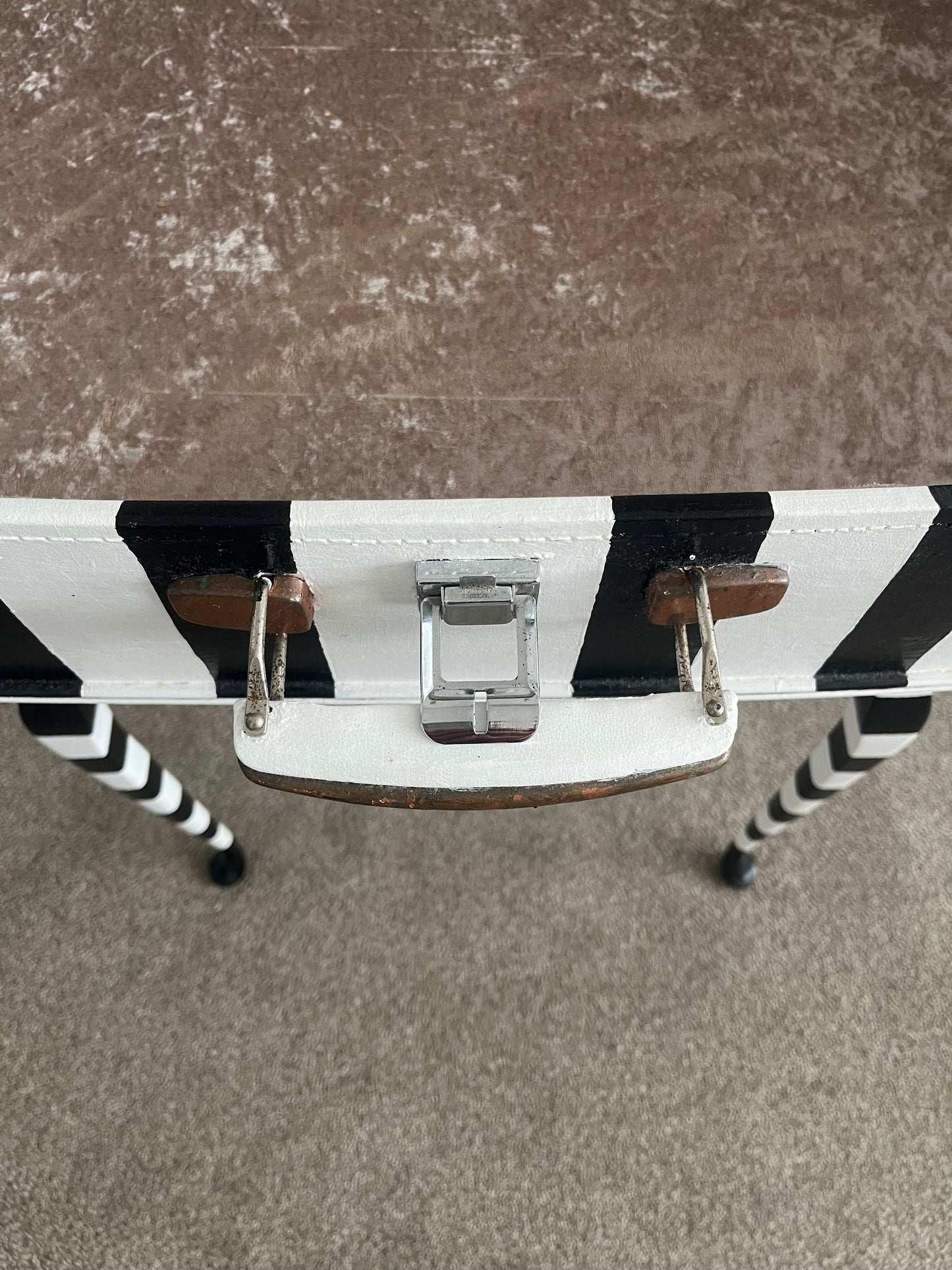 Retro Hand Painted Suitcase Table