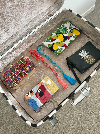Retro Hand Painted Suitcase Table