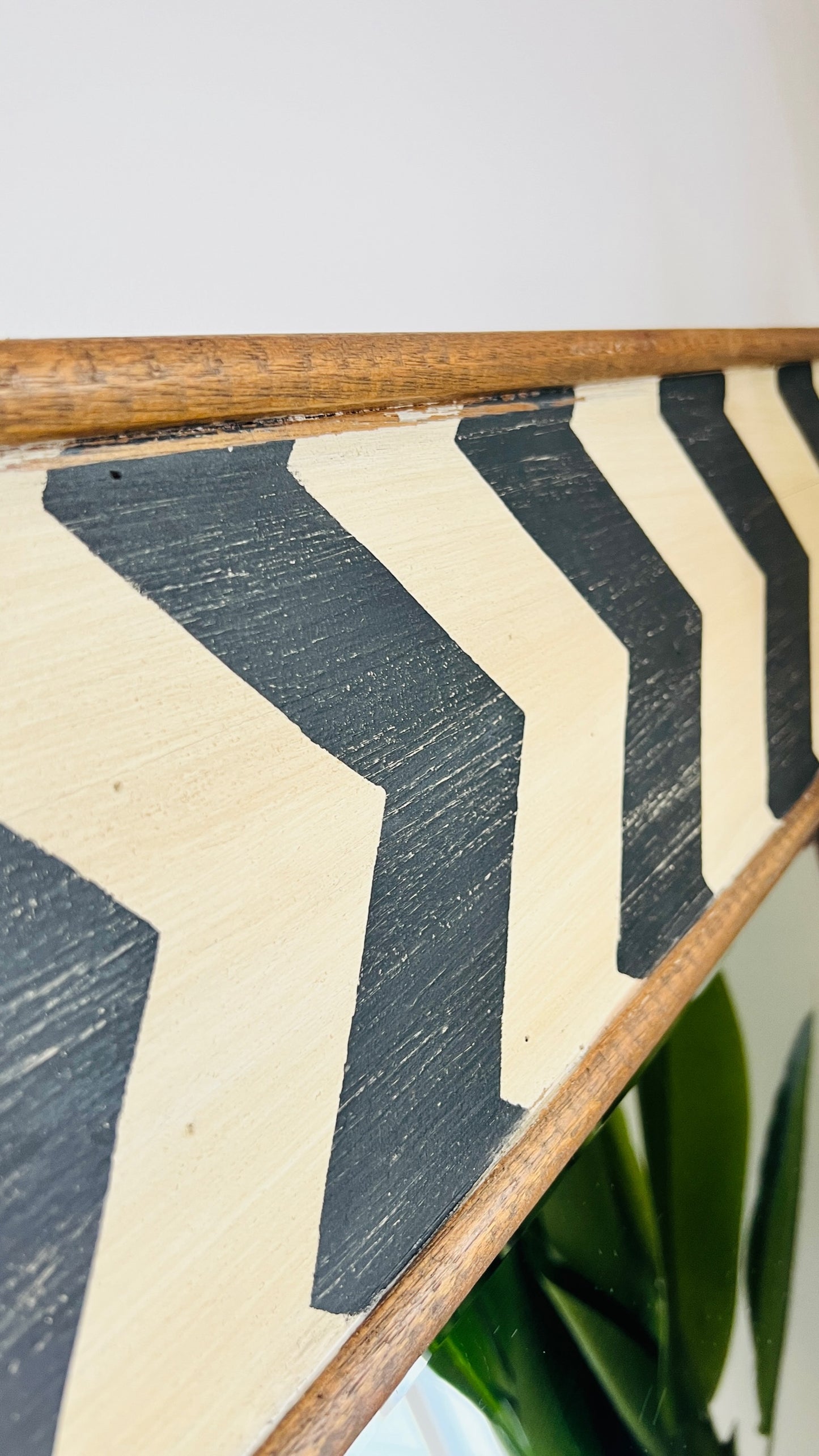 Beautiful Wooden ZigZag Design Mirror
