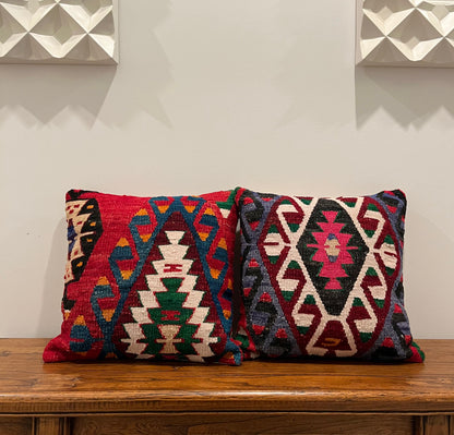 Gorgeous Pair of Kilim Cushions
