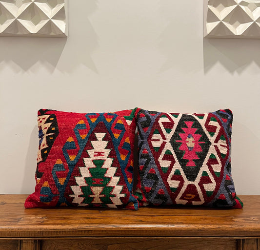 Gorgeous Pair of Kilim Cushions