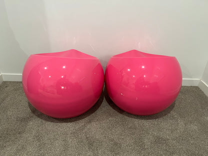 Cute Pair of Pink Ball Chairs