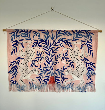 Society 6 Leopard Vase Wall Hanging