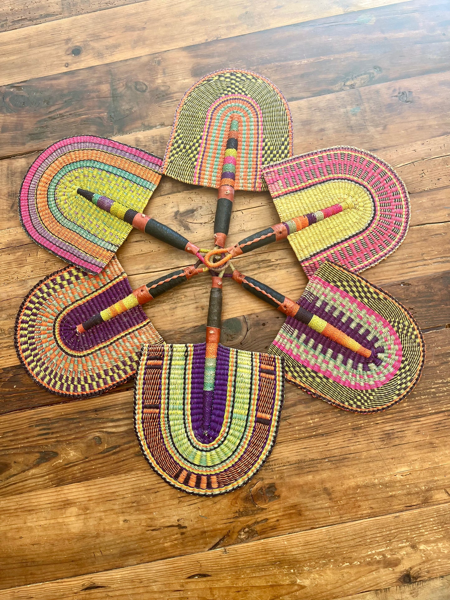 Beautiful Bolga Fans ( Set of 6 )