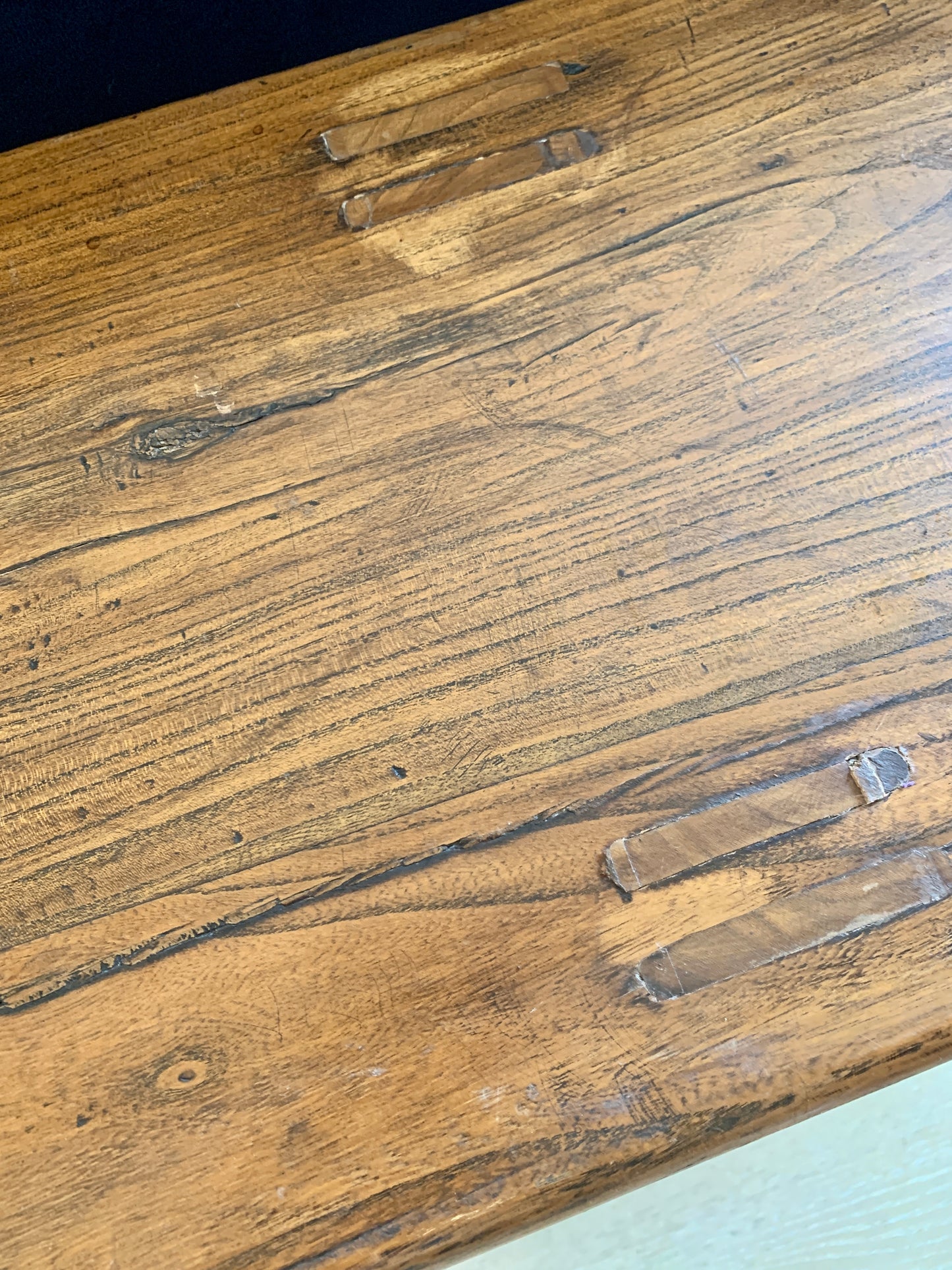 Carved Wooden Bench Seat