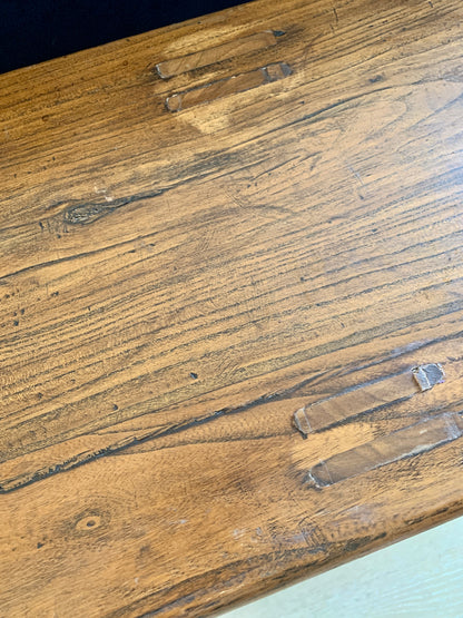 Carved Wooden Bench Seat