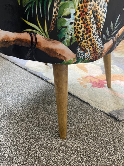 Statement Pair of Leopard Print Accent Chairs