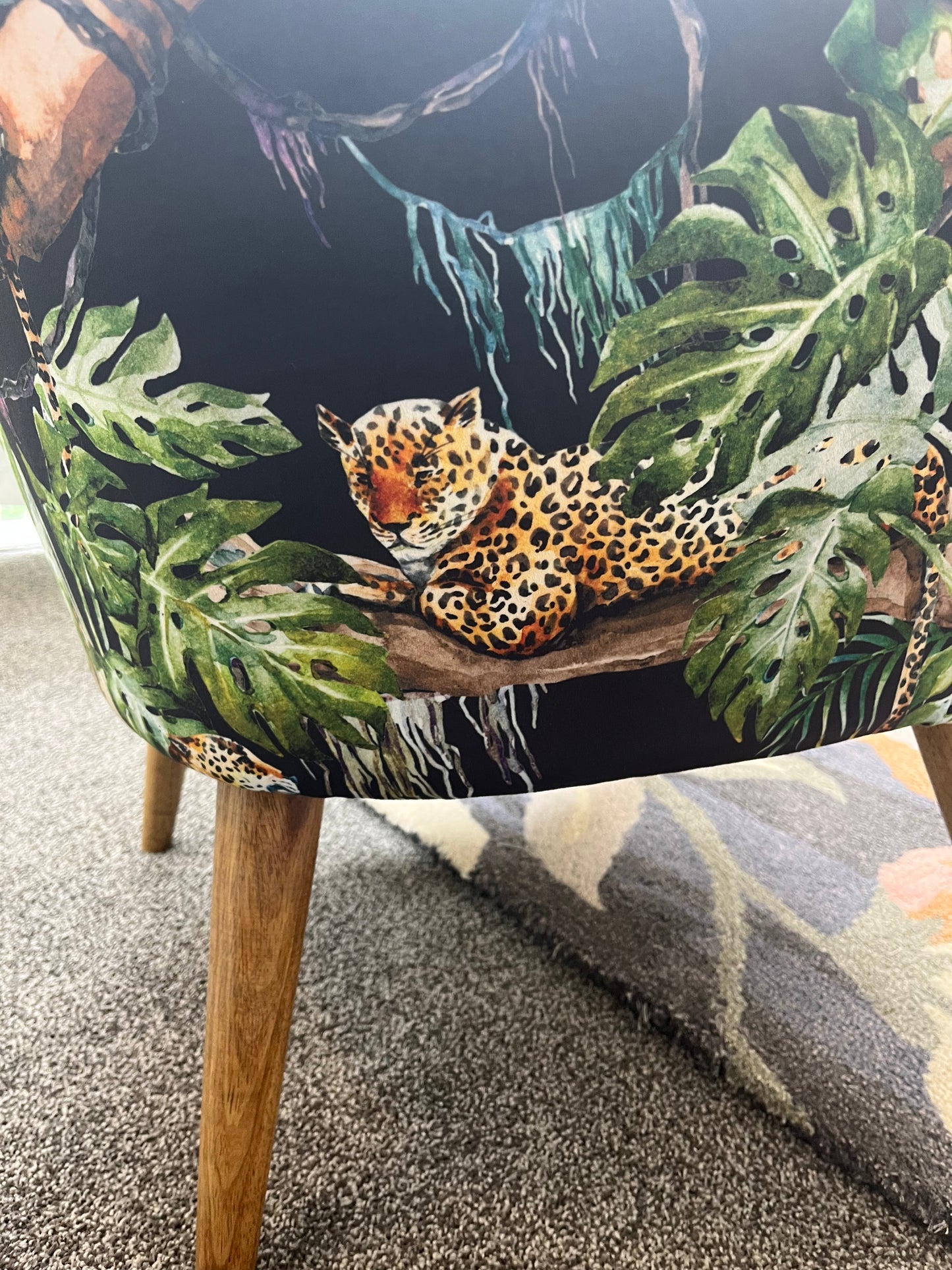 Statement Pair of Leopard Print Accent Chairs