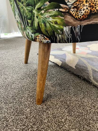 Statement Pair of Leopard Print Accent Chairs