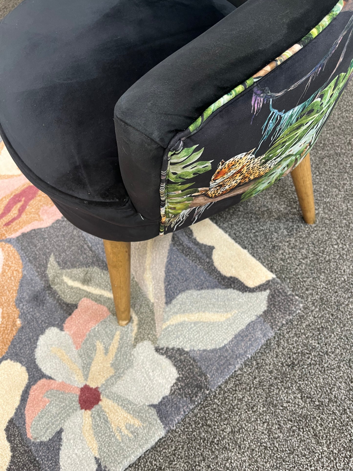 Statement Pair of Leopard Print Accent Chairs