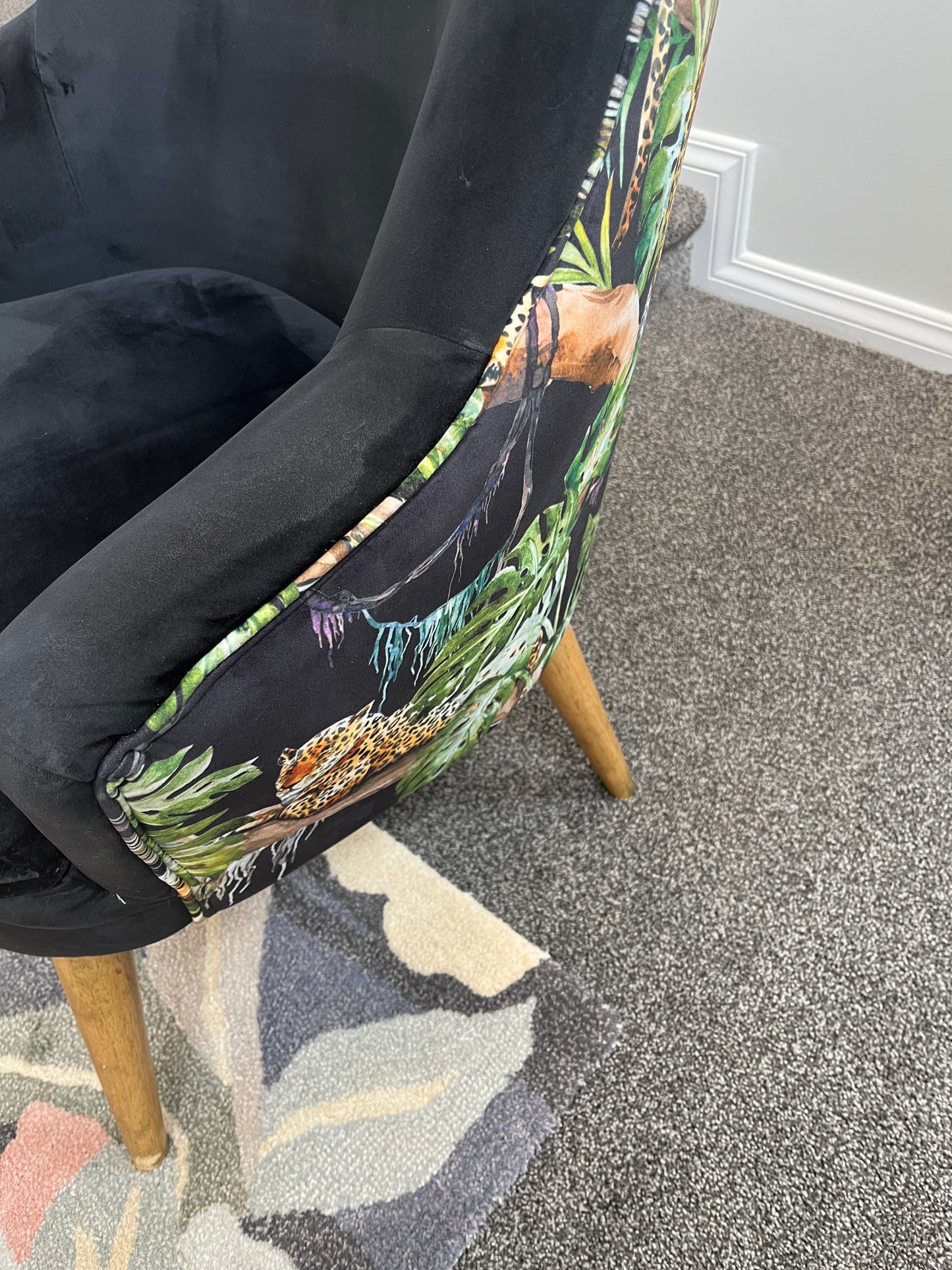 Statement Pair of Leopard Print Accent Chairs