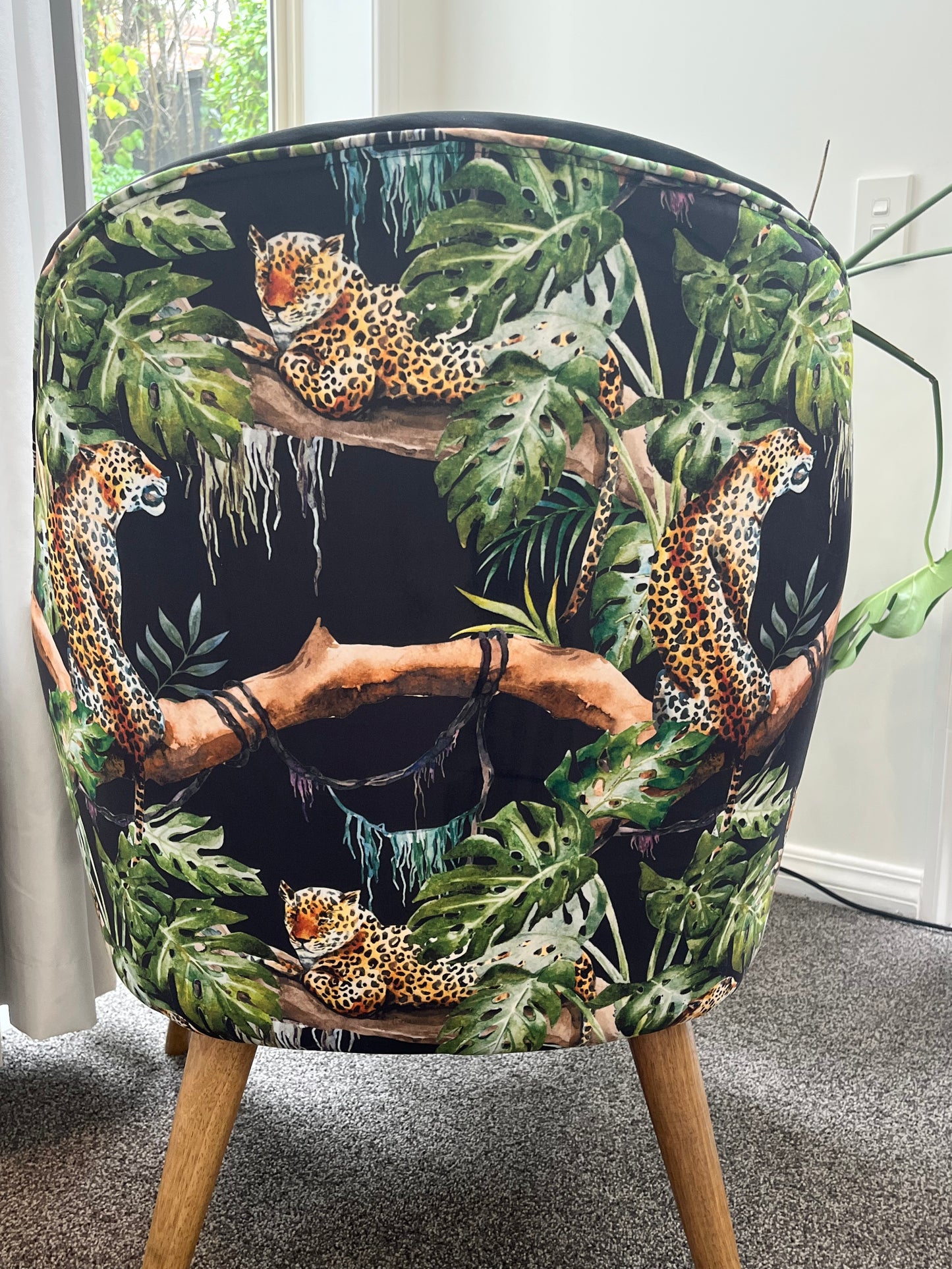 Statement Pair of Leopard Print Accent Chairs
