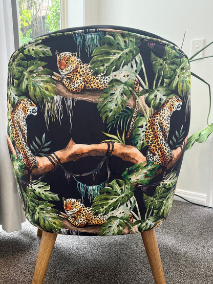 Statement Pair of Leopard Print Accent Chairs