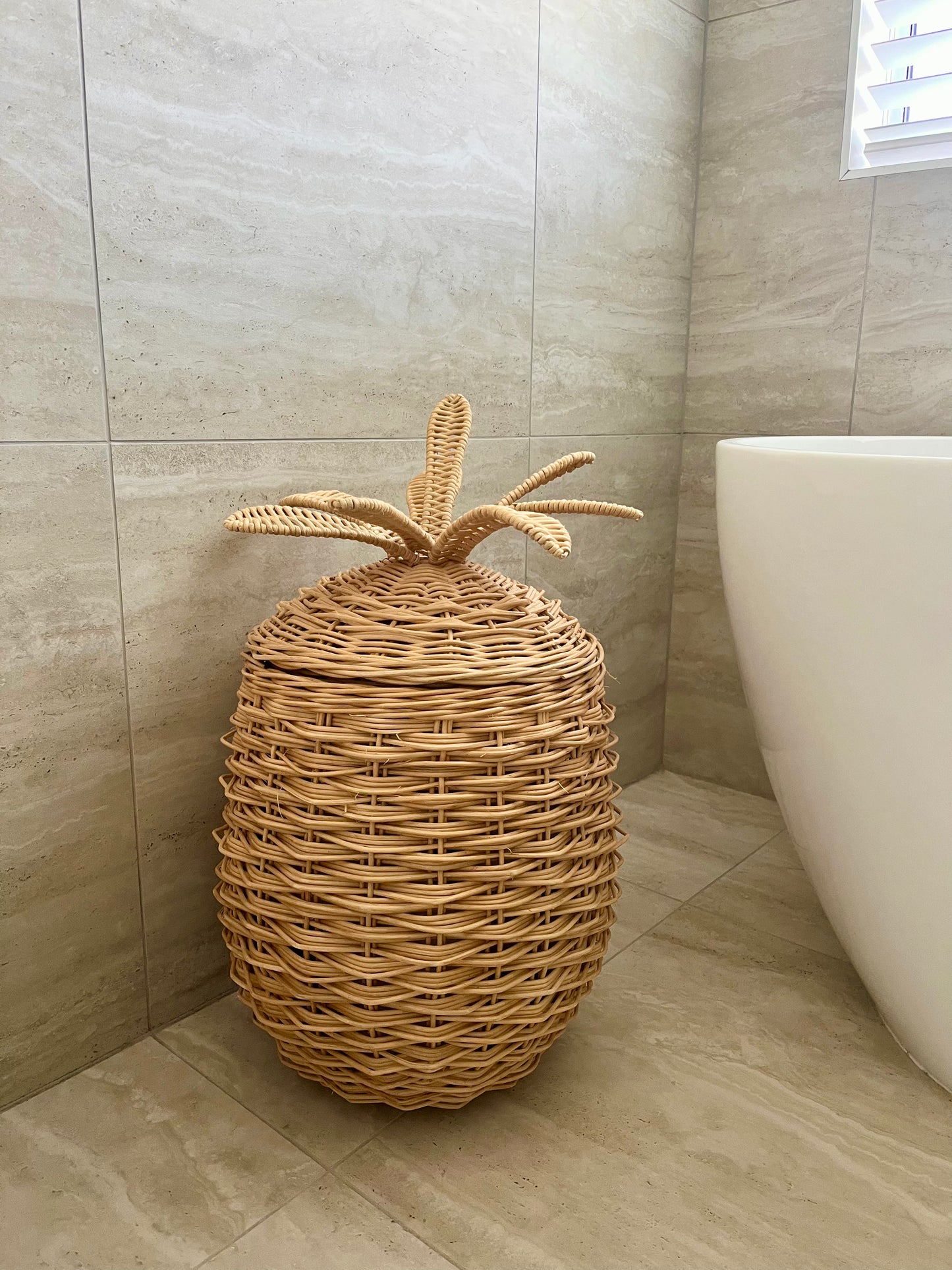 Pineapple Storage Basket with Lid