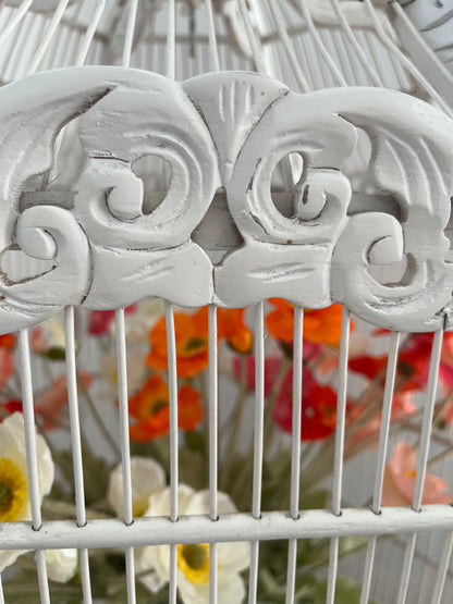Lovely White Decorative Birdcage