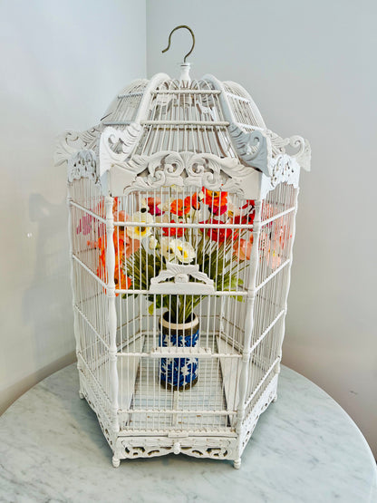 Lovely White Decorative Birdcage