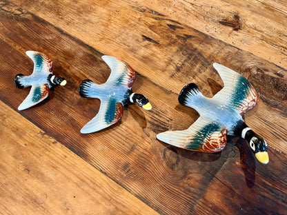 Set of 3 Vintage Flying Ducks