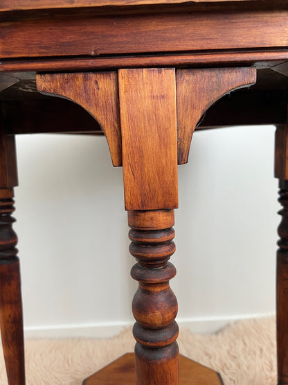 Beautiful Vintage Wooden Octogonal Side Table