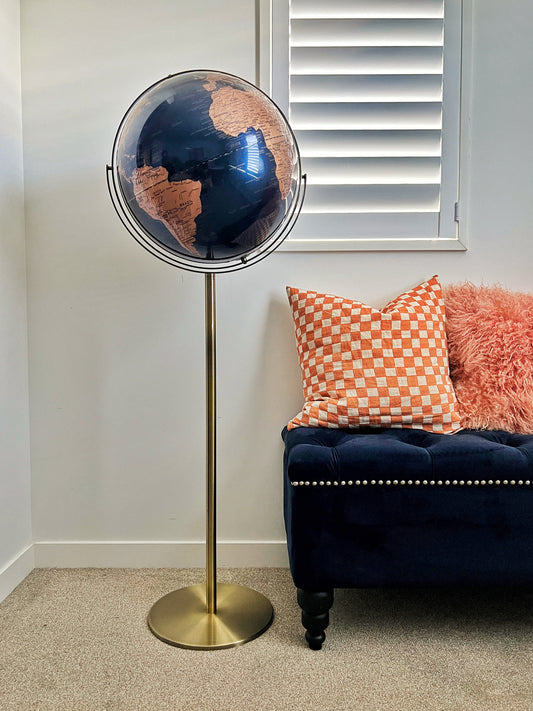 Beautiful Blue/ Gold Terra Globe