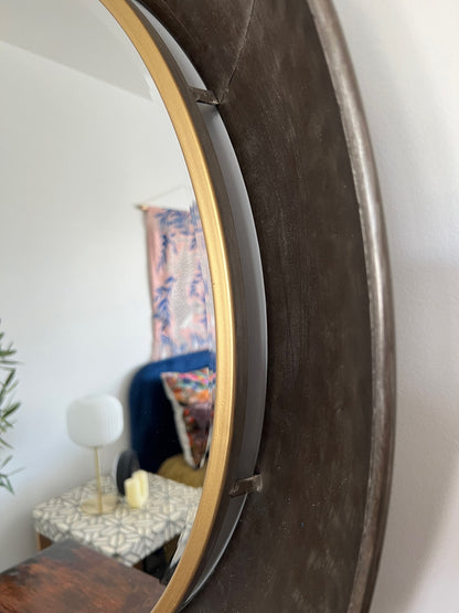 Large Round Nood Mirror