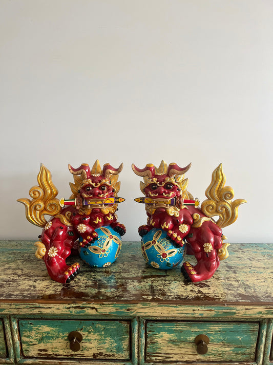 Large Pair of Chinese Foo Dogs