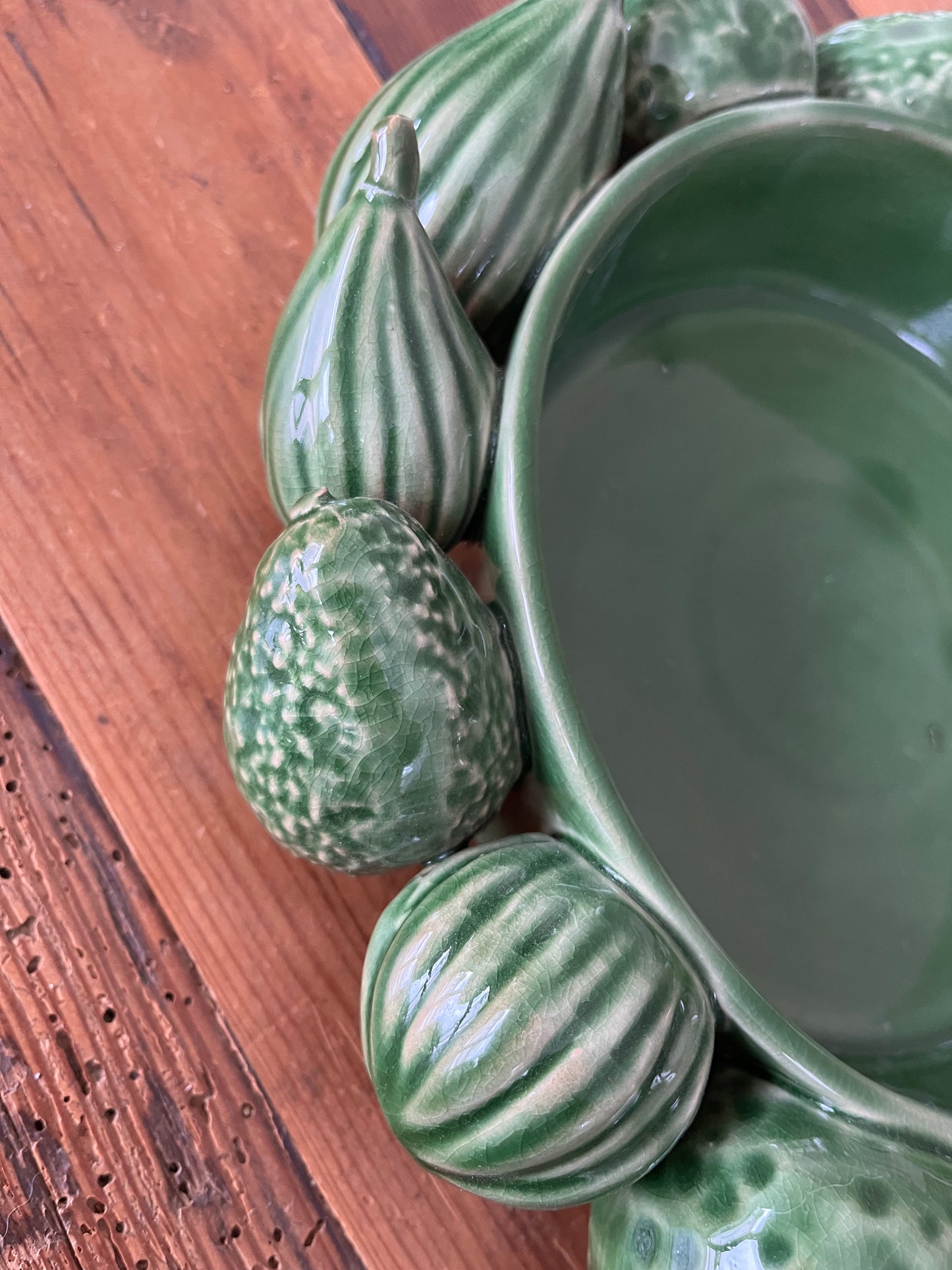 Green Ceramic Fruit Bowl