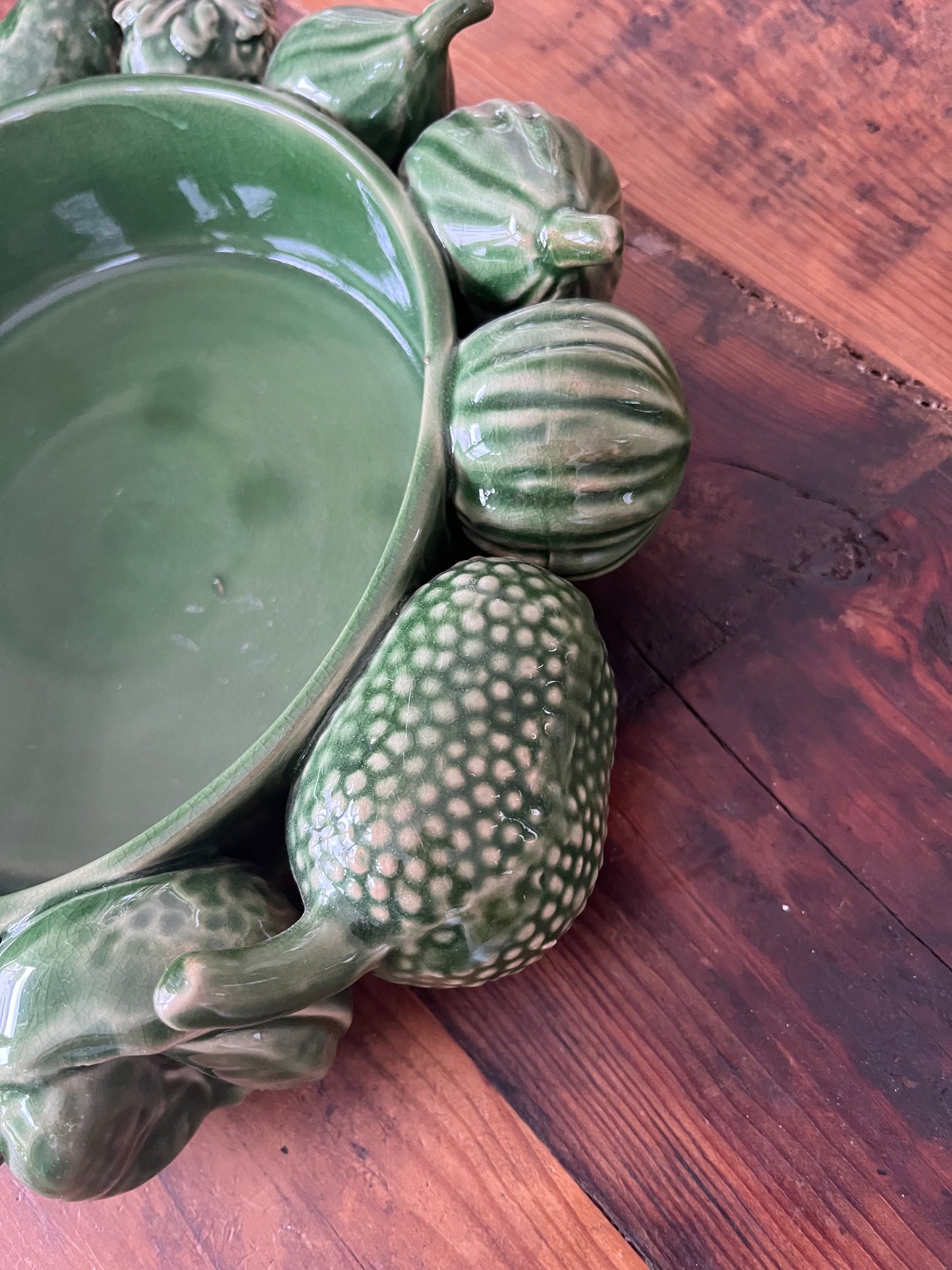 Green Ceramic Fruit Bowl