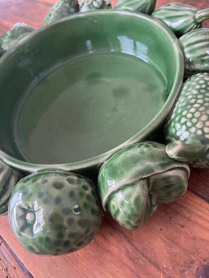 Green Ceramic Fruit Bowl