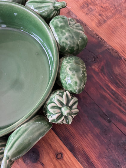 Green Ceramic Fruit Bowl