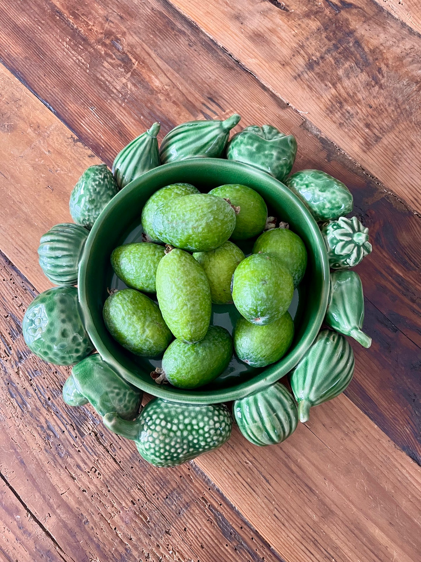 Green Ceramic Fruit Bowl