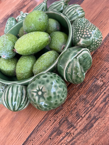 Green Ceramic Fruit Bowl
