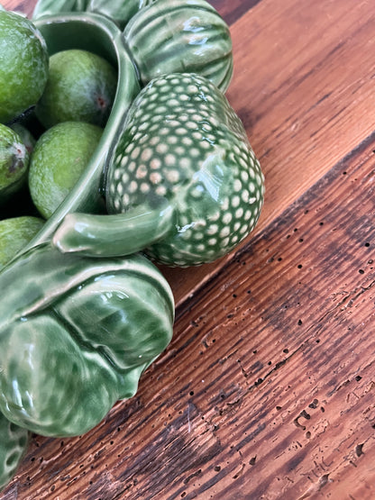 Green Ceramic Fruit Bowl