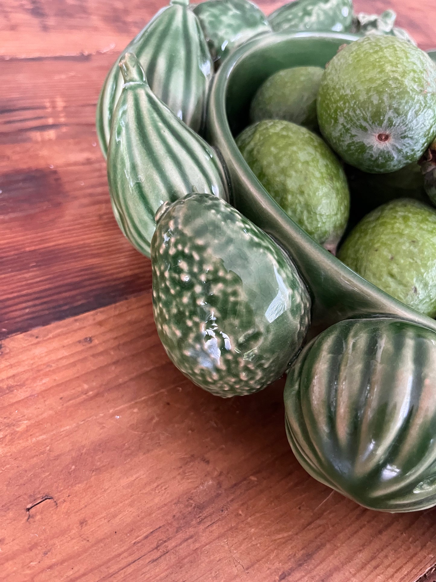 Green Ceramic Fruit Bowl