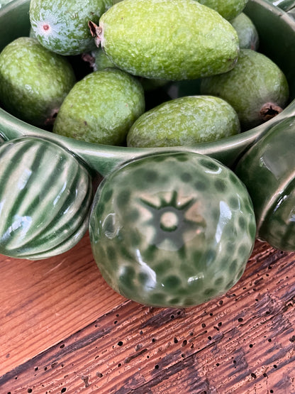 Green Ceramic Fruit Bowl