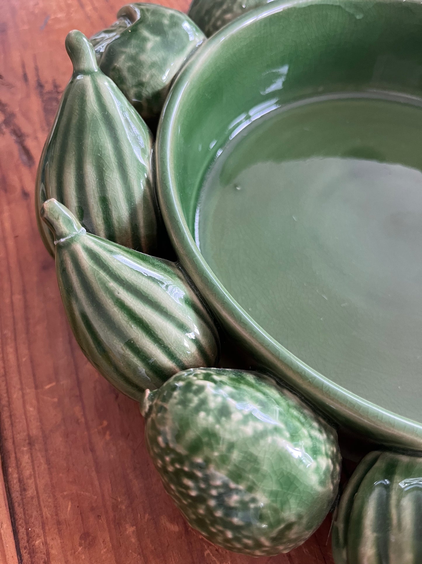 Green Ceramic Fruit Bowl