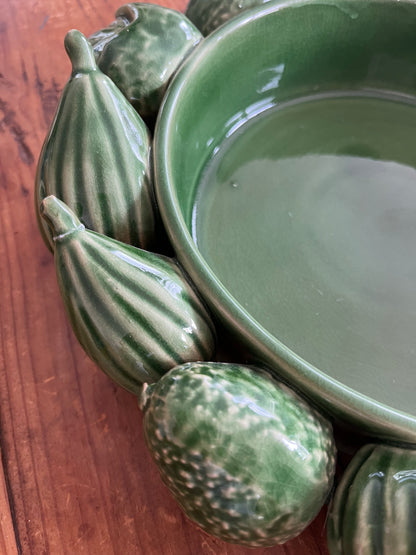 Green Ceramic Fruit Bowl