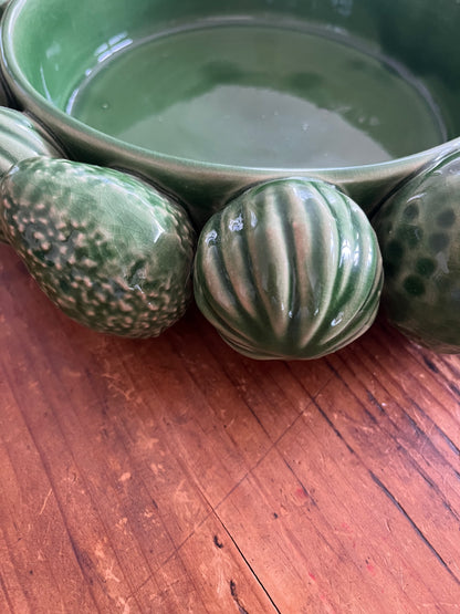 Green Ceramic Fruit Bowl