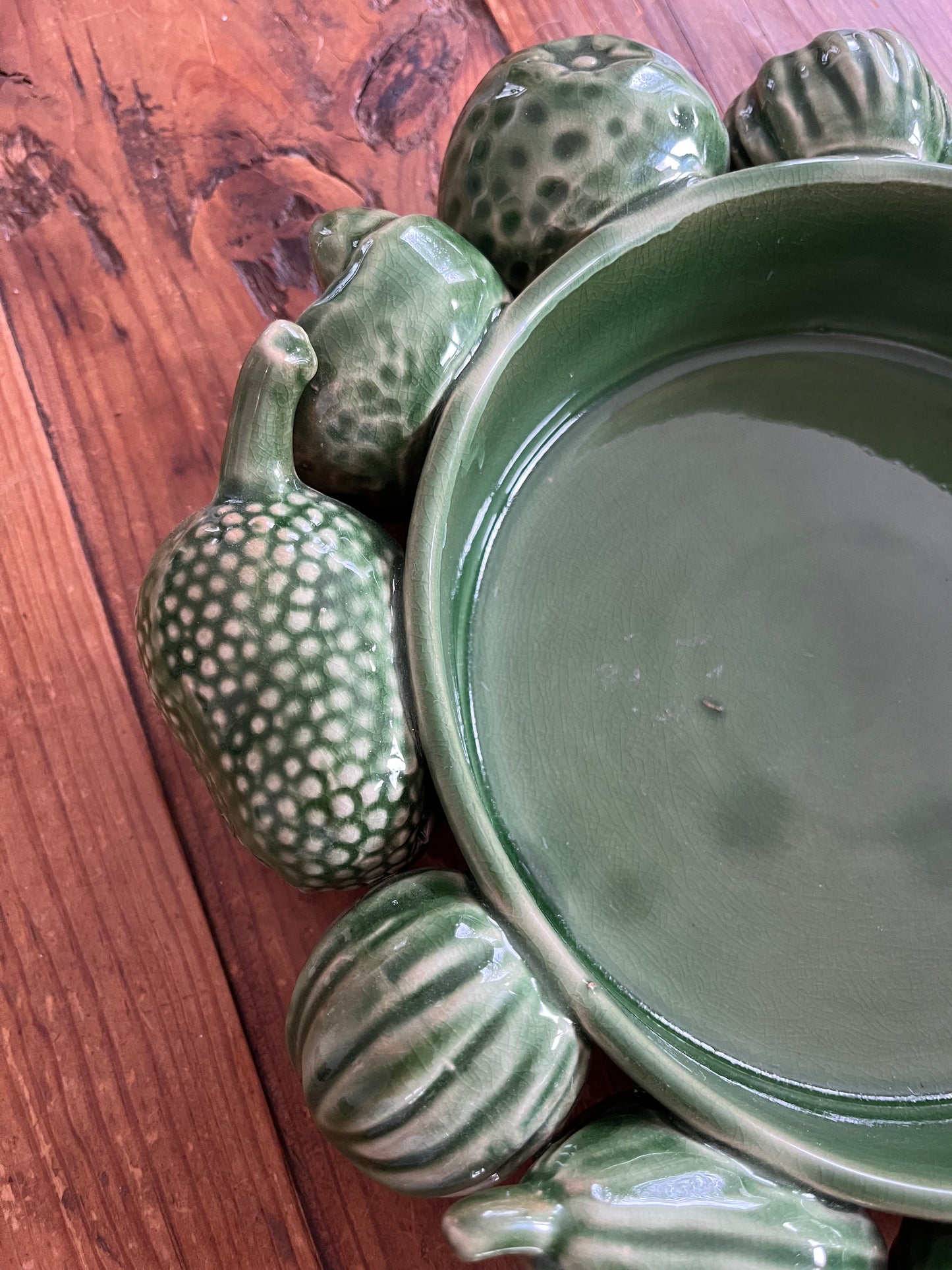 Green Ceramic Fruit Bowl